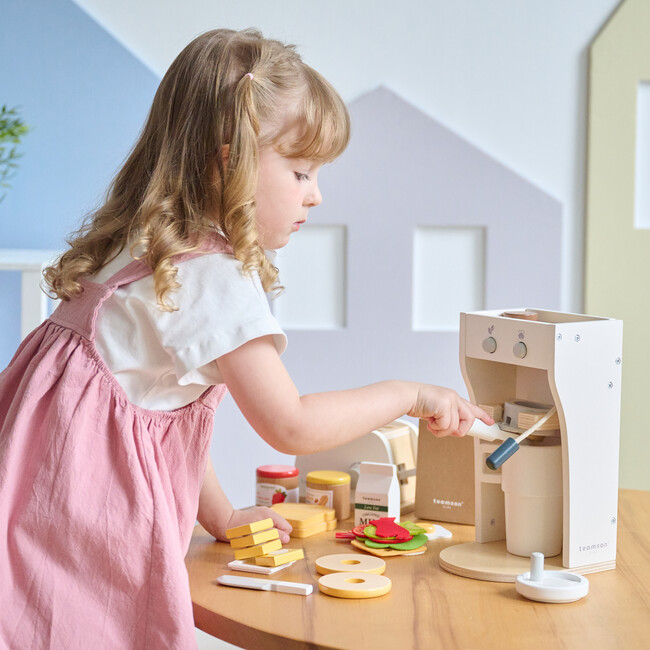 Teamson Kids Little Chef Santa Barbara Wooden Healthy Breakfast to Go with 27 Accessories - Play Food - 7