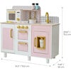 Teamson Kids Little Chef Hampton Wooden Play Kitchen with 17 Accessories, Pink - Play Kitchens - 4 - thumbnail