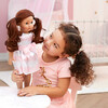 Sophia's by Teamson Kids - 18'' Doll - Stripe Satin Party Dress & Ankle Strap Sandals, Pink/White - Doll Accessories - 4 - thumbnail