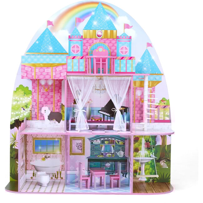 Olivia's Little World by Teamson Kids - Princess Castle 12" Doll House, Pink