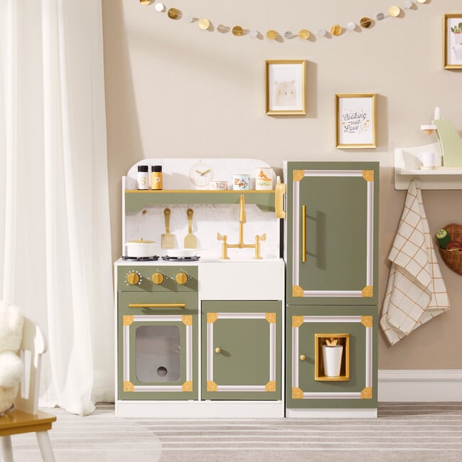 Versailles Deluxe Classic Play Kitchen, Olive green - Play Kitchens - 3
