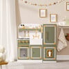 Versailles Deluxe Classic Play Kitchen, Olive green - Play Kitchens - 3 - thumbnail