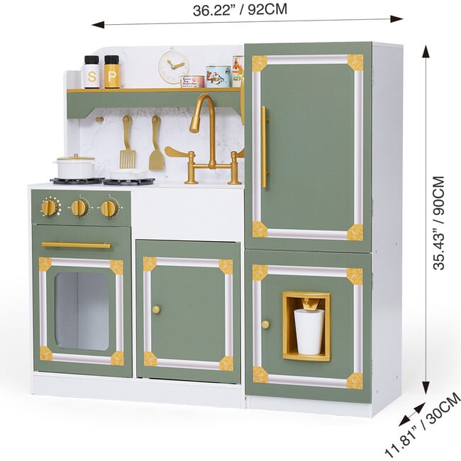 Versailles Deluxe Classic Play Kitchen, Olive green - Play Kitchens - 4