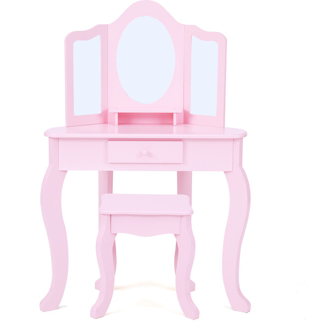 Fantasy Fields by Teamson Kids - Little Lady Alessandra Medium Corner Play Vanity, Pink