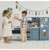 Little Chef Atlanta Large Modular Play Kitchen - Stone Blue/Gold - Play Kitchens - 2