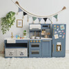 Little Chef Atlanta Large Modular Play Kitchen - Stone Blue/Gold - Play Kitchens - 3