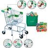 Little Helper Dallas Shopping Cart with Play Food - Chrome/Green - Role Play Toys - 6 - thumbnail