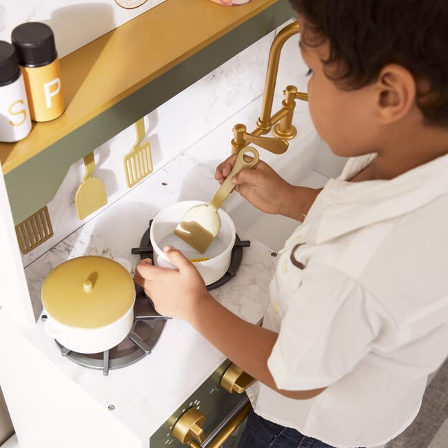 Versailles Deluxe Classic Play Kitchen, Olive green - Play Kitchens - 7