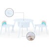 Fantasy Fields by Teamson Kids - Rainbow Fishnet Play Table & Chairs Kids Furniture, White - Play Tables - 5 - thumbnail