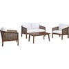 Teamson Home Outdoor Conversation Set with Cushion & Acacia Wood Frame - Outdoor Home - 1 - thumbnail