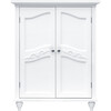 Versailles Wooden Floor Cabinet with 2 Shelves, White - Cabinets - 1 - thumbnail