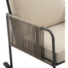 Teamson Home Steel Frame Rocking Chair Conversation Set with Rope Accent Outdoor Furniture - Outdoor Home - 5