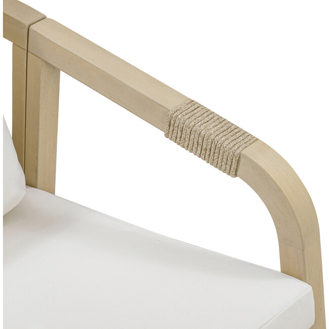 Teamson Home Spacious Table & Seats with Thick Cushions Outdoor Dining Set- Eucalyptus Wood - Outdoor Home - 5