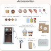 Teamson Kids Espresso Treats Wooden Coffee Stand with 29 Pcs Accessories - Play Kitchens - 6