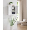 Versailles Wooden Wall Cabinet with 2 Shelves, White - Cabinets - 3 - thumbnail