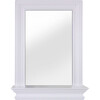 Stratford Wooden Wall Mirror with Storage Shelf, White - Cabinets - 1 - thumbnail