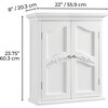 Versailles Wooden Wall Cabinet with 2 Shelves, White - Cabinets - 4 - thumbnail