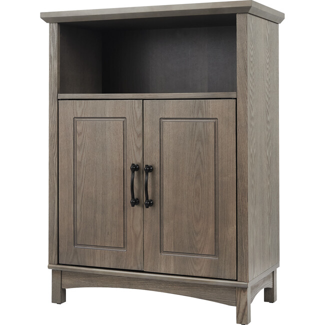 Russell Modern Farmhouse Wooden Floor Storage Cabinet for Bathrooms, Living Rooms, Hallways, Salt Oak, 13" x 26" x 34.3"