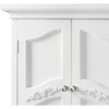 Versailles Wooden Wall Cabinet with 2 Shelves, White - Cabinets - 6 - thumbnail