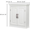 St. James Wooden Wall Cabinet with 2 Shelves, White - Cabinets - 4 - thumbnail