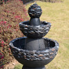Teamson Home 3-Tier Zen-Style Outdoor Water Fountain with Realistic Stone Finish - Fountains - 5 - thumbnail