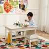 Fantasy Fields by Teamson Kids - Little Artist Monet Play Art Table Kids Furniture, White/Gray - Play Tables - 7