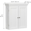 Stratford Wooden 2 Door Wall Cabinet, White - Cabinets - 4 - thumbnail