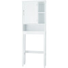 Newport Contemporary Wooden Over-the-Toilet Storage Cabinet with Shelves, White - Cabinets - 1 - thumbnail