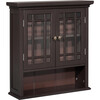 Neal Wooden 2 Door Wall Cabinet, Dark Espresso - Cabinets - 1 - thumbnail