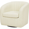 Monroe Faux Shearing Swivel Tub Chair, Ivory - Accent Seating - 1 - thumbnail