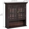 Neal Wooden 2 Door Wall Cabinet, Dark Espresso - Cabinets - 4