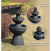 Teamson Home 3-Tier Zen-Style Outdoor Water Fountain with Realistic Stone Finish - Fountains - 7 - thumbnail