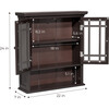 Neal Wooden 2 Door Wall Cabinet, Dark Espresso - Cabinets - 5