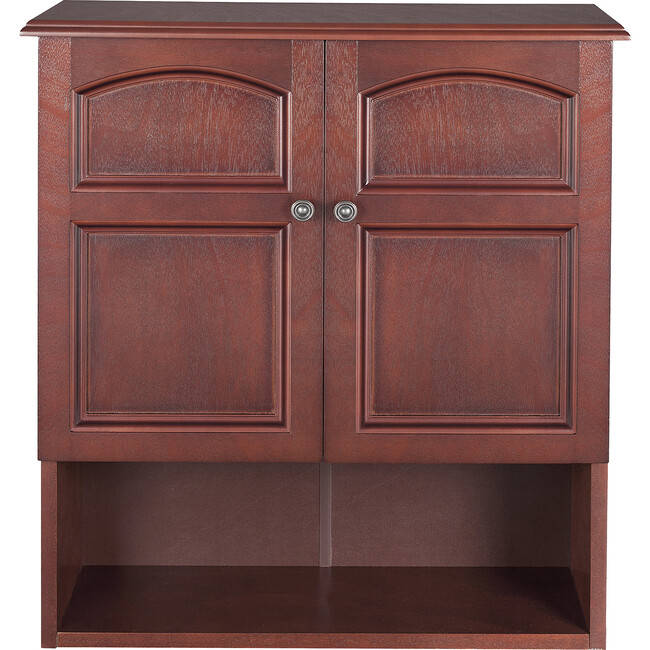 Martha Wooden 2 Door Wall Cabinet, Mahogany