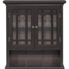 Neal Wooden 2 Door Wall Cabinet, Dark Espresso - Cabinets - 6