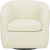Monroe Faux Shearing Swivel Tub Chair, Ivory - Accent Seating - 6