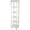 Madison Wooden Linen Tower with 5 Shelves, White - Cabinets - 1 - thumbnail