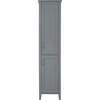 Mercer Mid Century Modern Bathroom Linen Tower Storage with Two Doors, Gray - Cabinets - 5