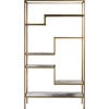 Marmo Modern Marble-Look 5-Tier Display Shelf, Marble/Brass - Bookcases - 7 - thumbnail