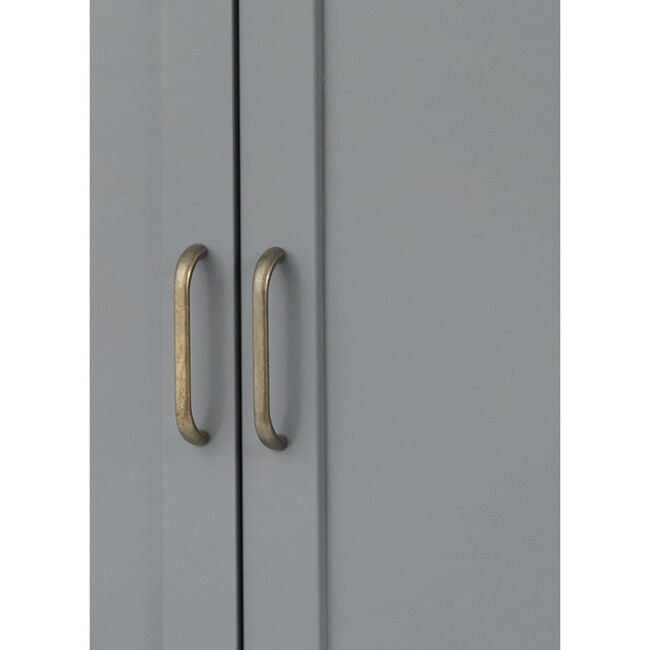 Mercer Mid Century Modern Wooden Floor Storage Cabinet, Gray - Cabinets - 6