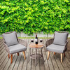 Indoor/Outdoor 3 Piece Wicker Bistro Table and Chairs Patio Seating Set - Outdoor Home - 2 - thumbnail