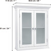 Madison Wooden Wall Cabinet with 2 Doors, White - Cabinets - 4
