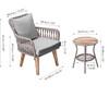 Indoor/Outdoor 3 Piece Wicker Bistro Table and Chairs Patio Seating Set - Outdoor Home - 4 - thumbnail