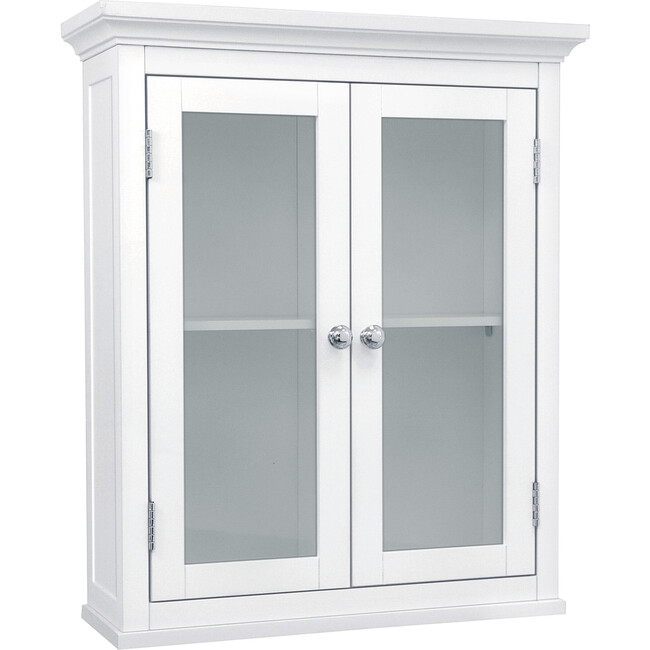 Madison Wooden Wall Cabinet with 2 Doors, White - Cabinets - 5