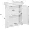 Glancy Wooden Wall Cabinet with Shutter Doors, White - Cabinets - 4 - thumbnail