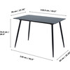 Julianna 43 Inch Reflective Glass Dining Table Seats Up to 4, Black - Accent Tables - 6