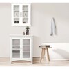 Delaney Wooden Wall Cabinet with 2 Doors, White - Cabinets - 4