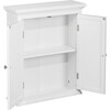 Glancy Wooden Wall Cabinet with Shutter Doors, White - Cabinets - 7 - thumbnail
