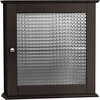 Chesterfield Removable Wooden Medicine Cabinet with Waffle Glass Door, Espresso - Cabinets - 2 - thumbnail
