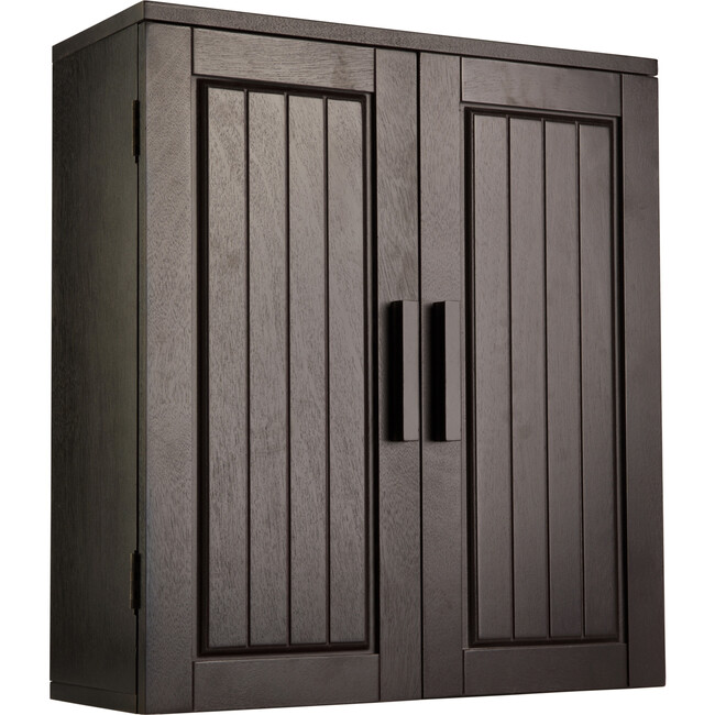 Catalina Wooden Wall Cabinet with 2 Doors, Espresso - Cabinets - 1